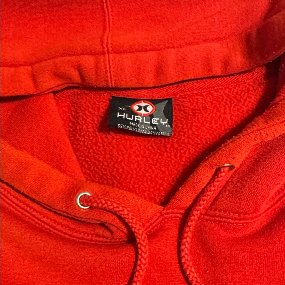 Vintage Hurley Red Men's Hoodie XL - Picture 4 of 12